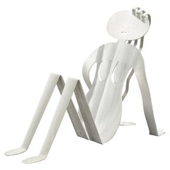 Fred Garbotz for Rockledge Design Studio Cut & Welded Aluminum Magazine Rack