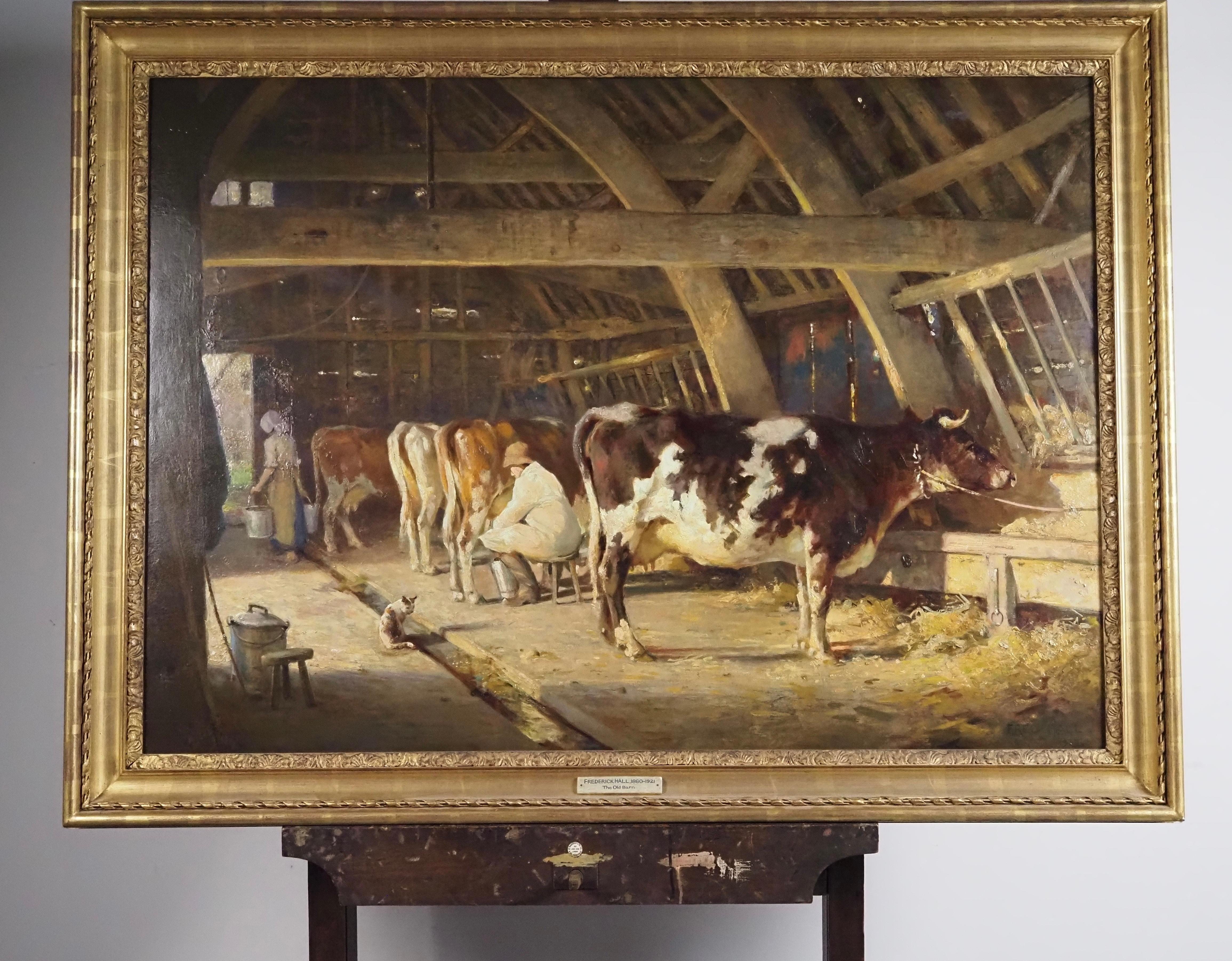 Dans le vieux manoir à colombages - Impressionnisme Painting par Fred Hall
