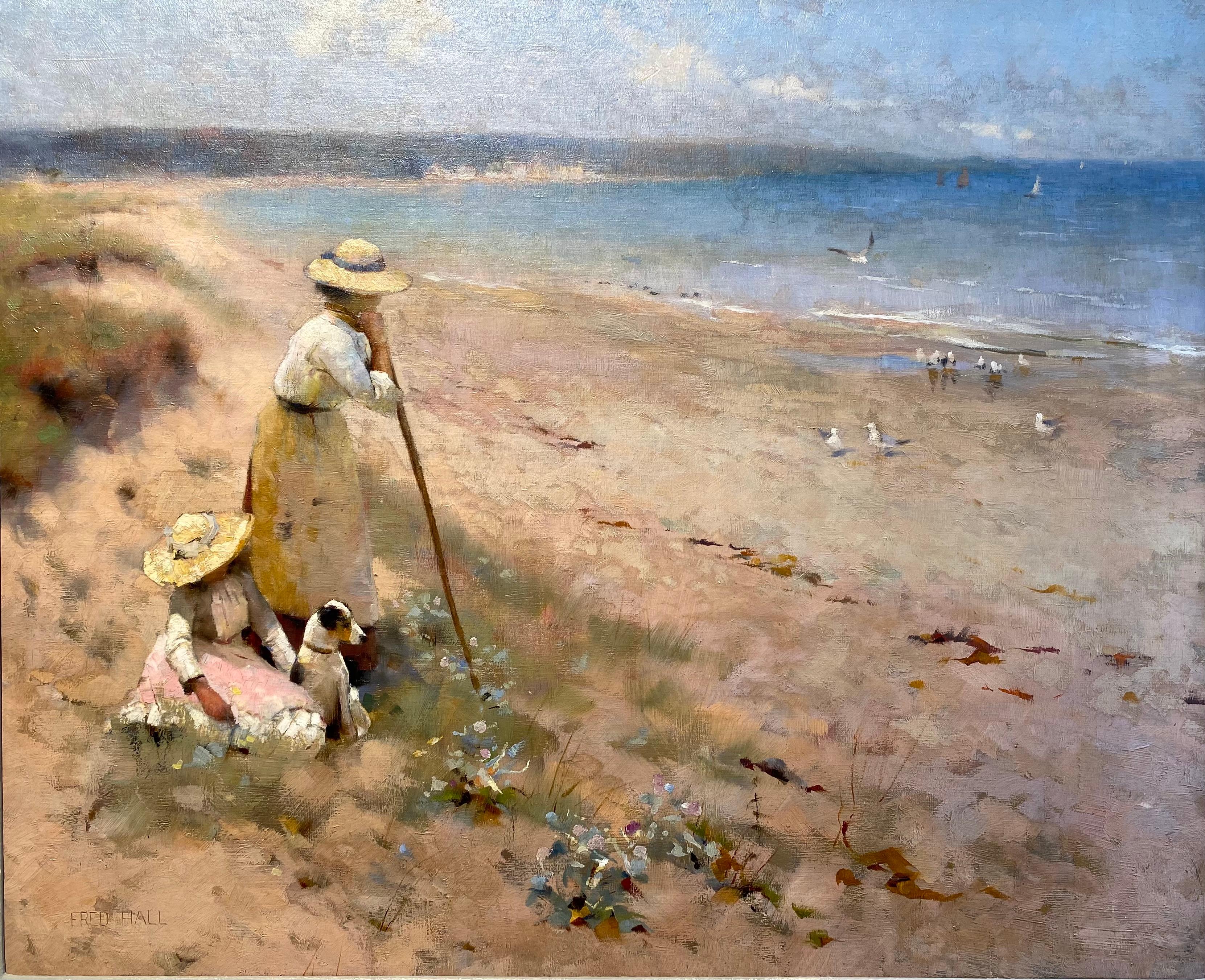 Nebbia d'estate, dipinto di paesaggio a olio dell'inizio del XX secolo - Painting di Fred Hall