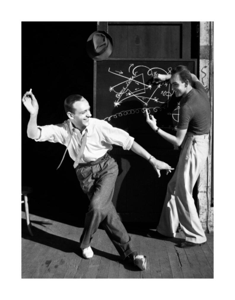 Fred Hendrickson Black and White Photograph - Fred Astaire Planning Dance Moves