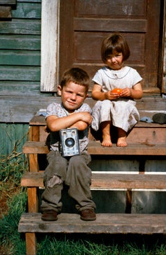 Boy with Box Camera