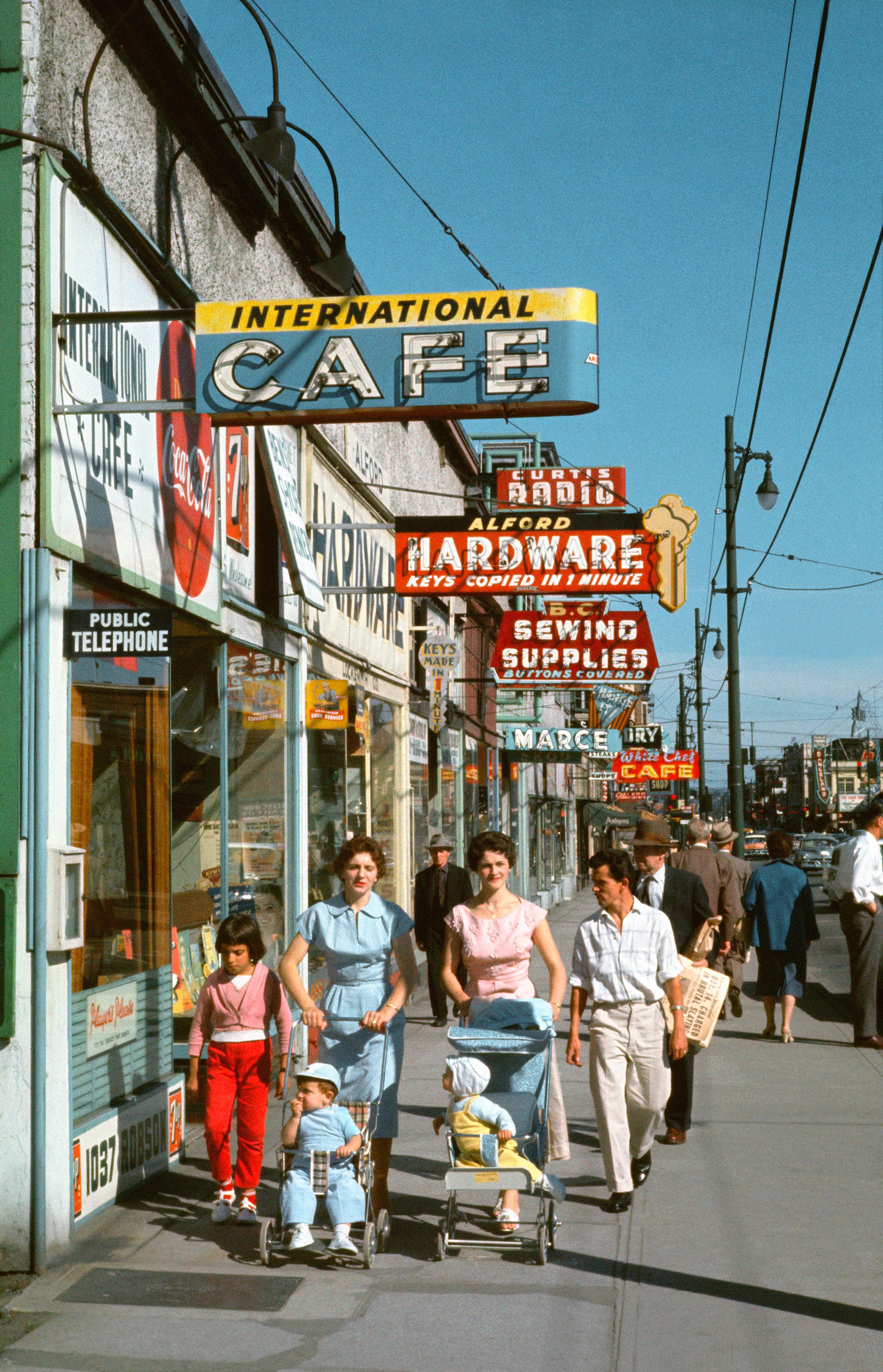 Fred Herzog Color Photograph - Robson Street