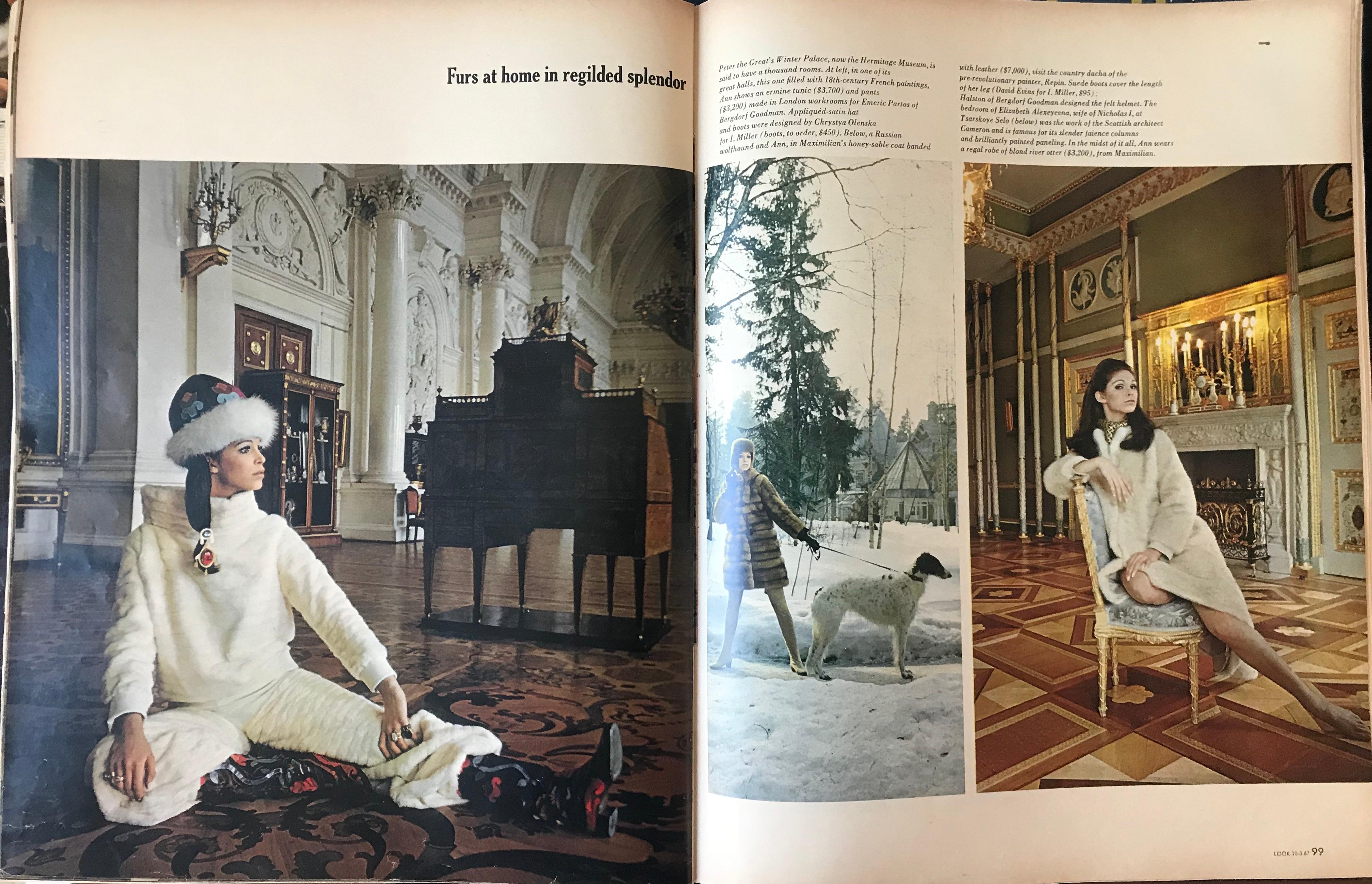 Leningrad: Gilded Domes of the Catherine Palace in nearby Pushkin - Contemporary Print by Fred J. Maroon