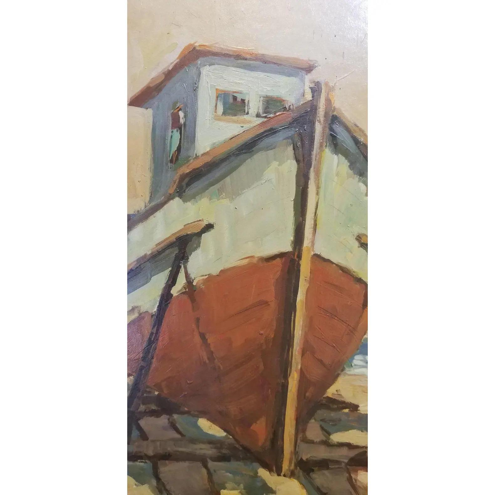 American Fred Korburg Nautical Painting For Sale