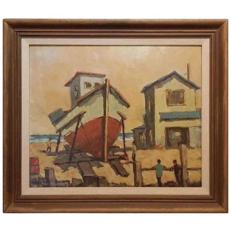 Fred Korburg Nautical Painting For Sale