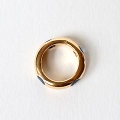 FRED Grande Alleanza in oro giallo 18 carati con 4 importanti zaffiri