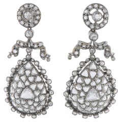Fred Leighton 18K White Gold 8.37ct Diamond Earrings MF43-030326