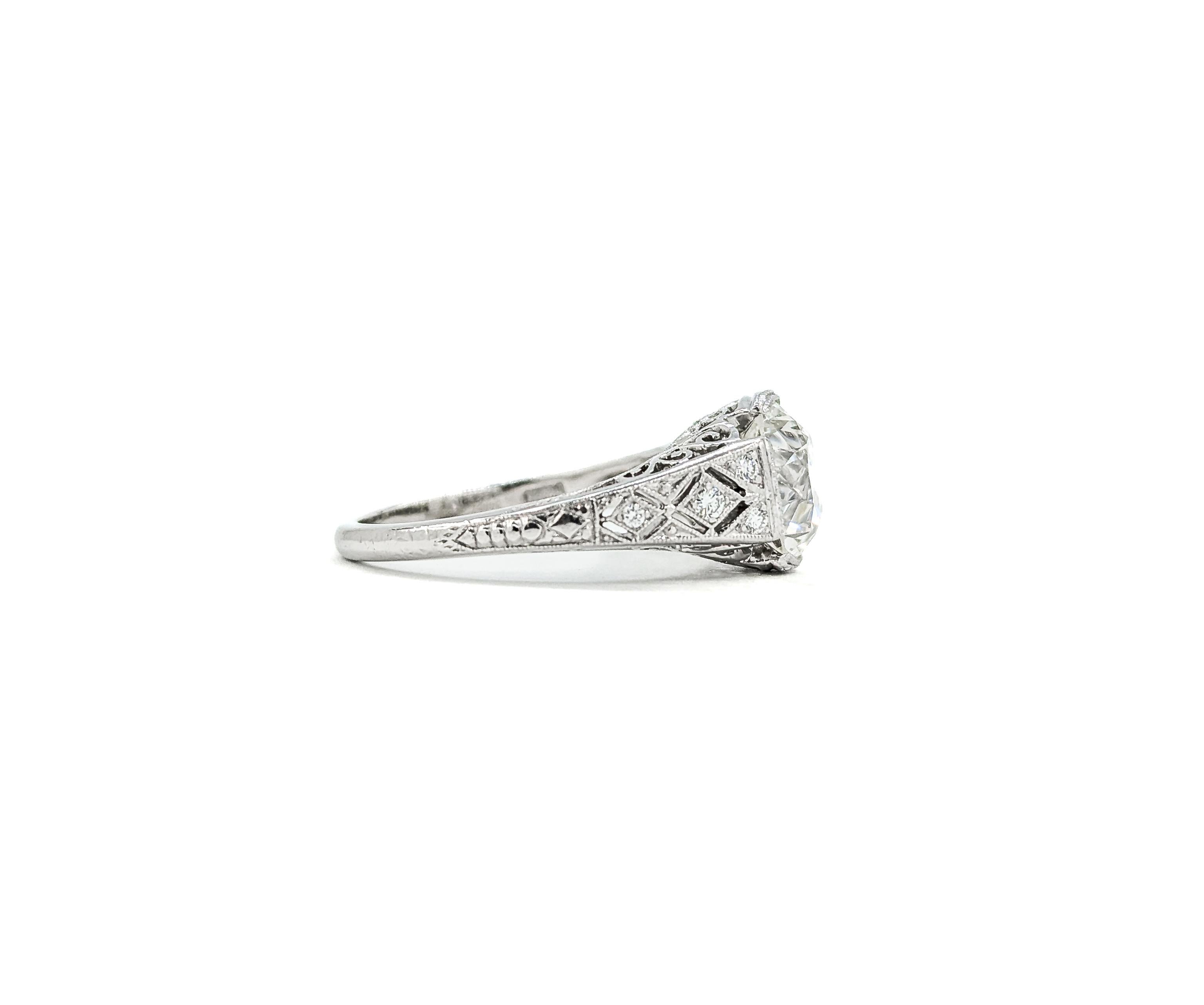 Fred Leighton 2.06ct Diamond Platinum Engagement Ring 5