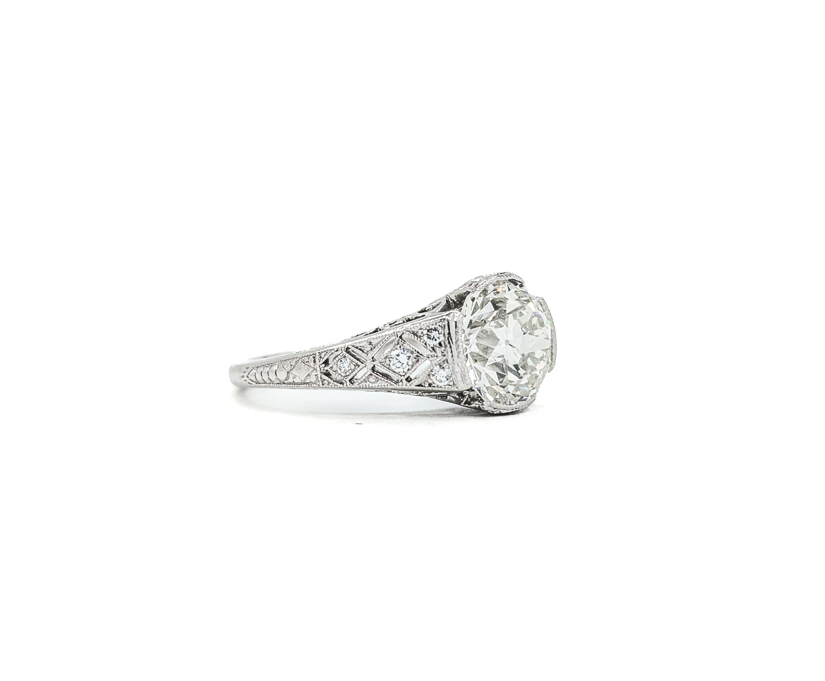 Fred Leighton 2.06ct Diamond Platinum Engagement Ring 6