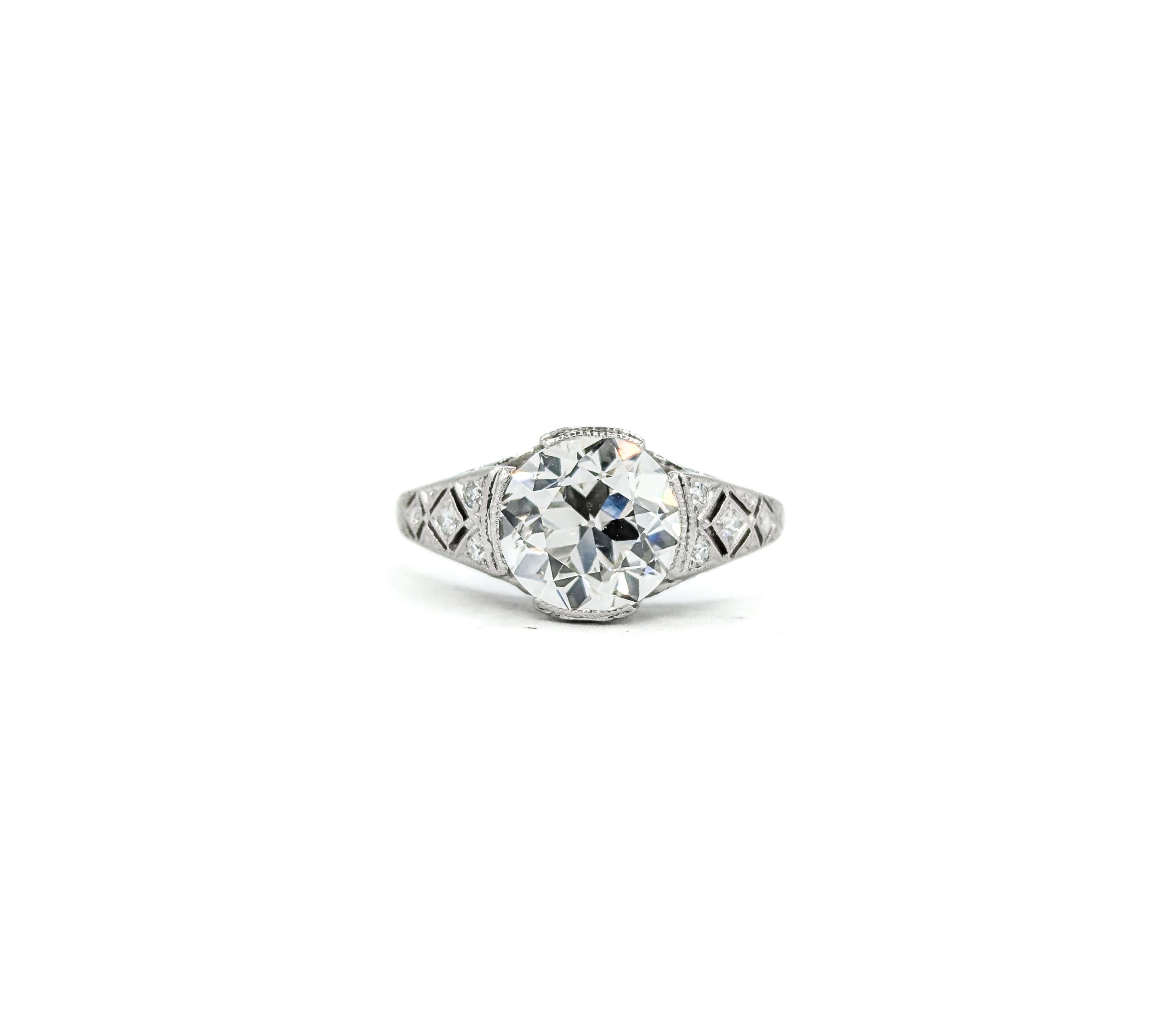 Fred Leighton 2.06ct Diamond Platinum Engagement Ring 8