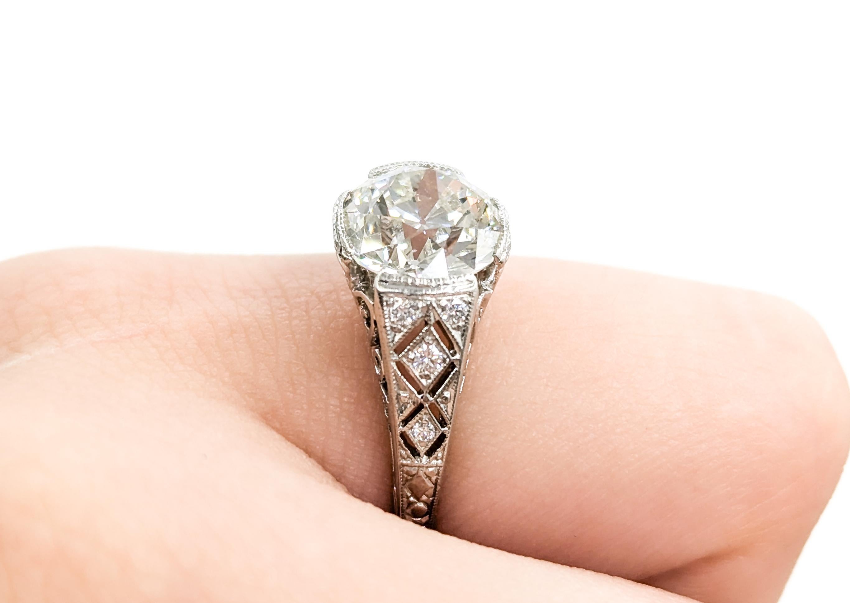 Women's Fred Leighton 2.06ct Diamond Platinum Engagement Ring