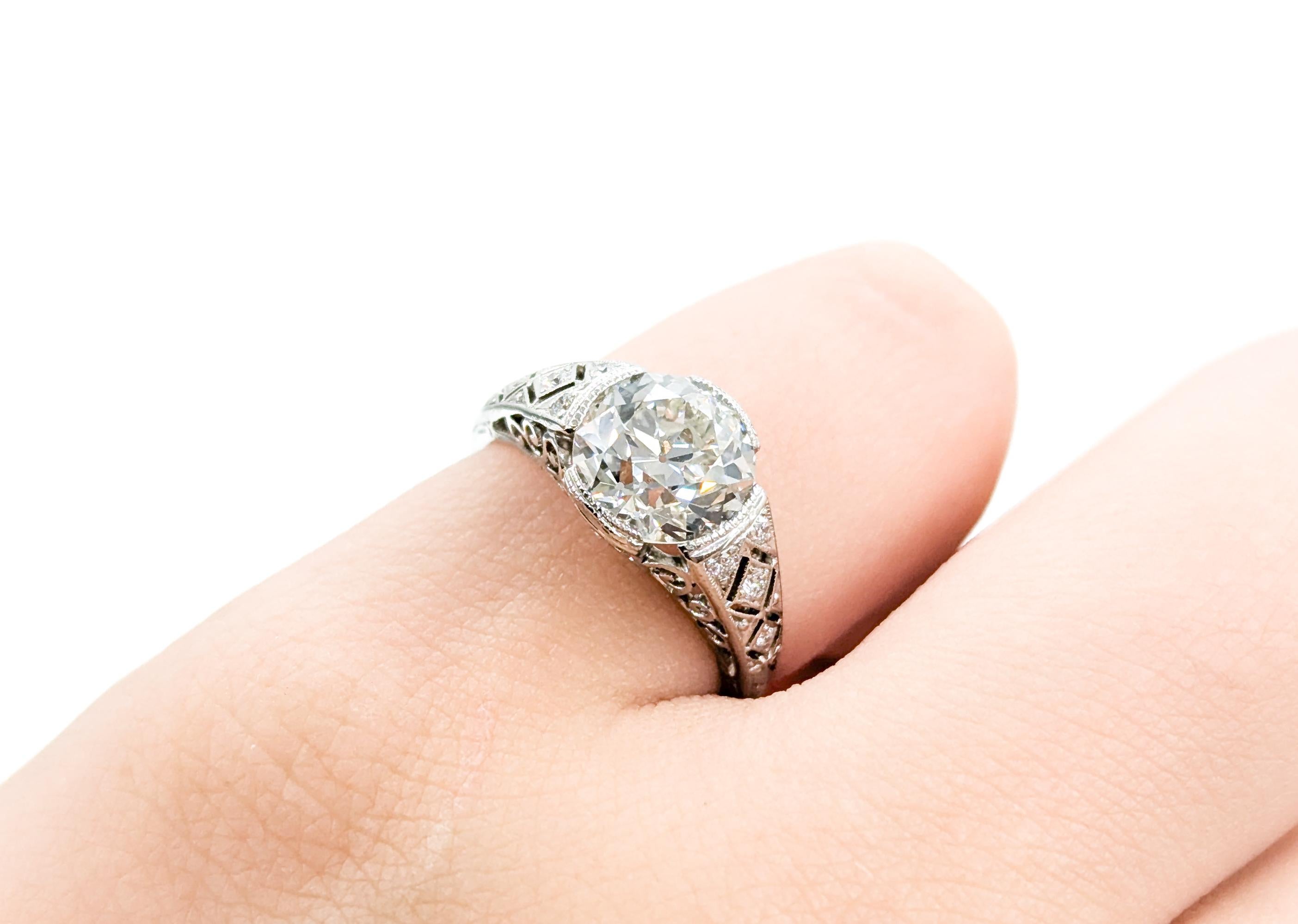 Fred Leighton 2.06ct Diamond Platinum Engagement Ring 1
