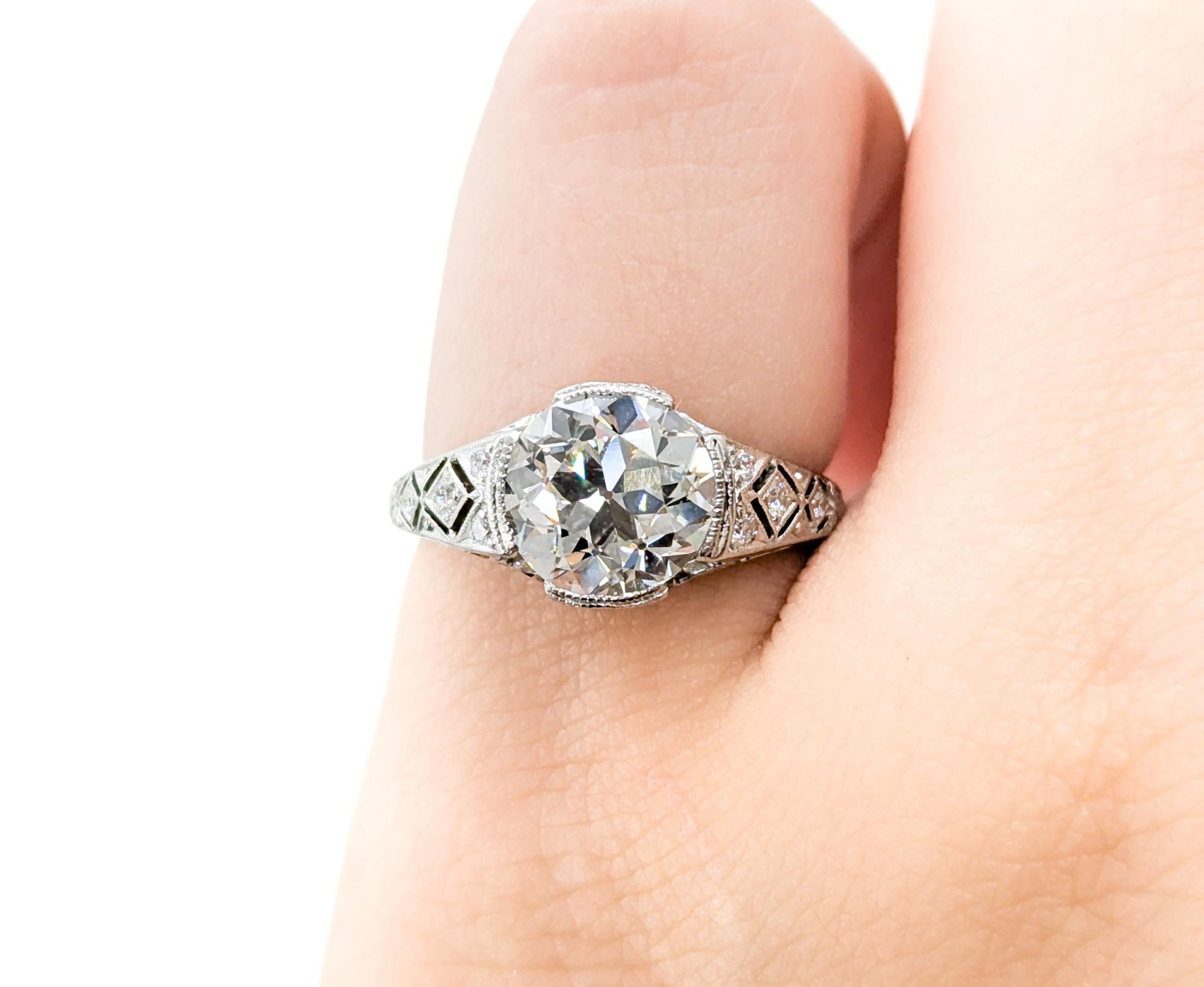 Fred Leighton 2.06ct Diamond Platinum Engagement Ring 2