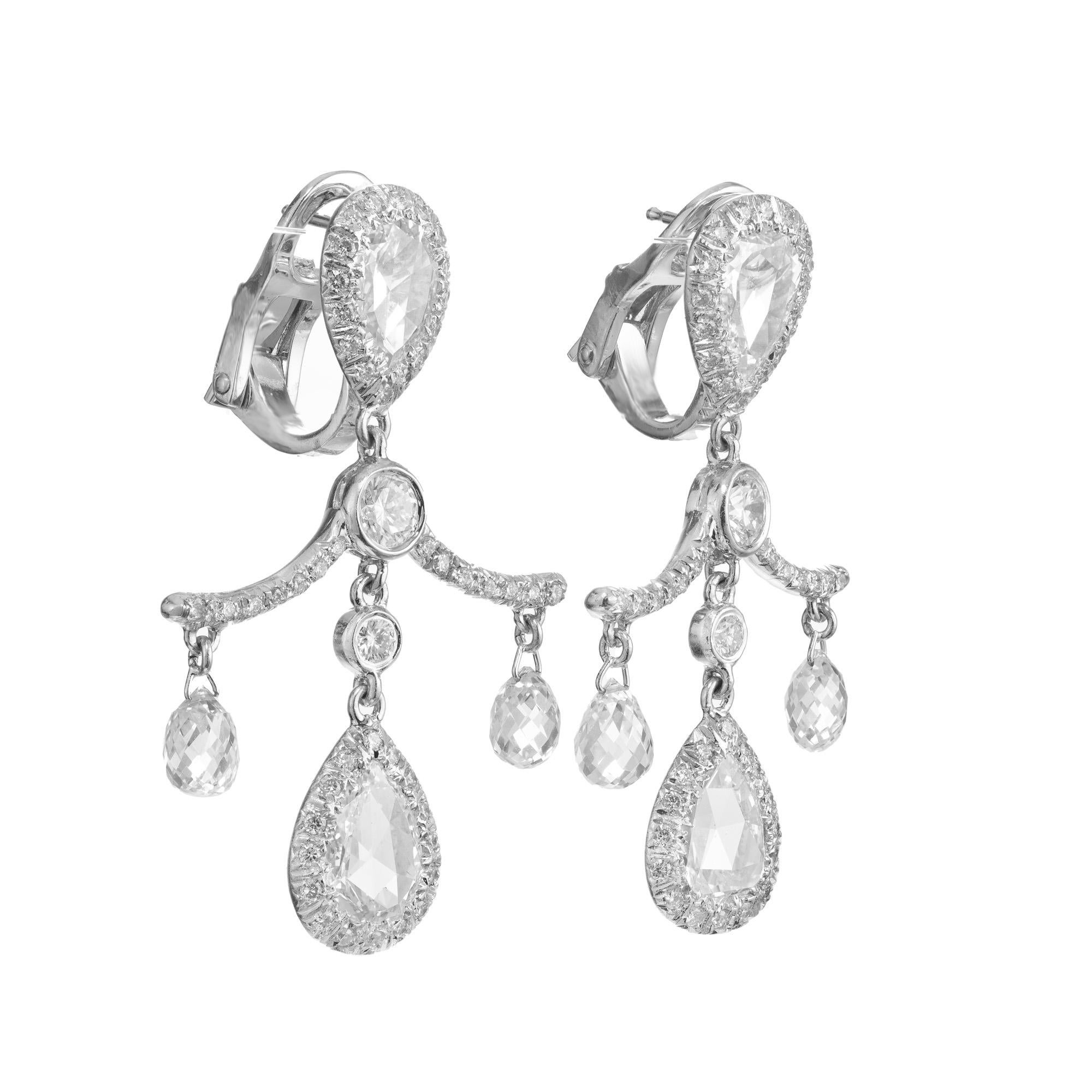 briolette diamond earrings