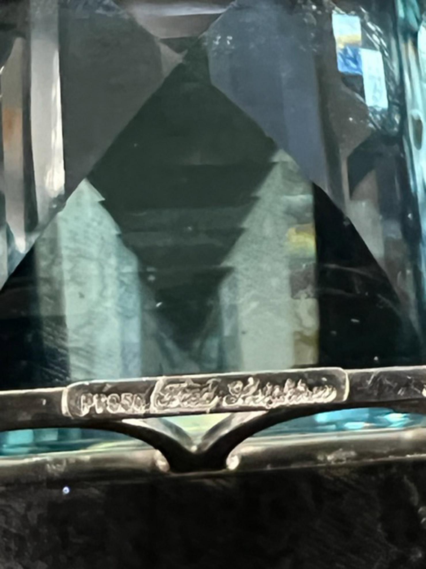 Fred Leighton Collier en platine avec aigue-marine et diamant taille vieille Europe Unisexe en vente