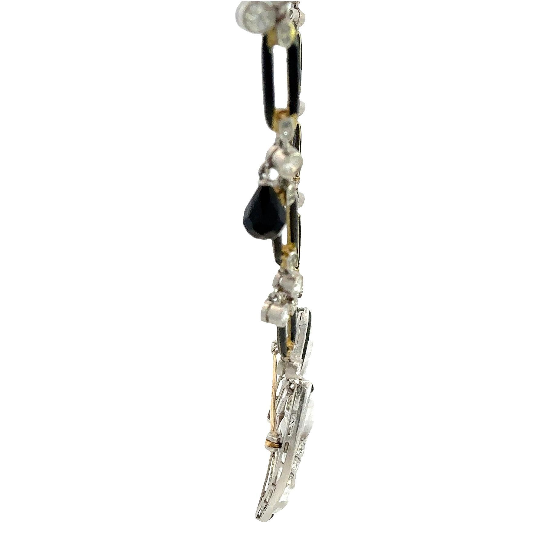 Fred Leighton - Collier à nœud en diamants, onyx et cristal de roche en vente 6