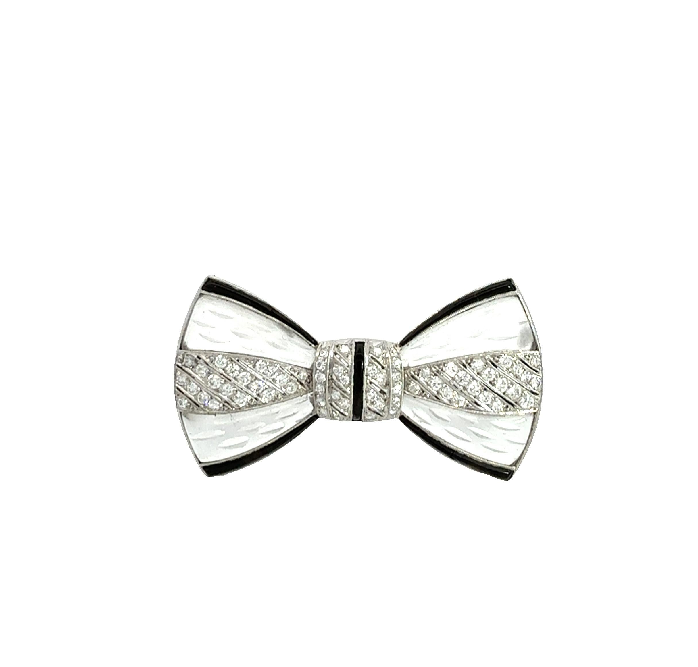 Fred Leighton - Collier à nœud en diamants, onyx et cristal de roche en vente 2