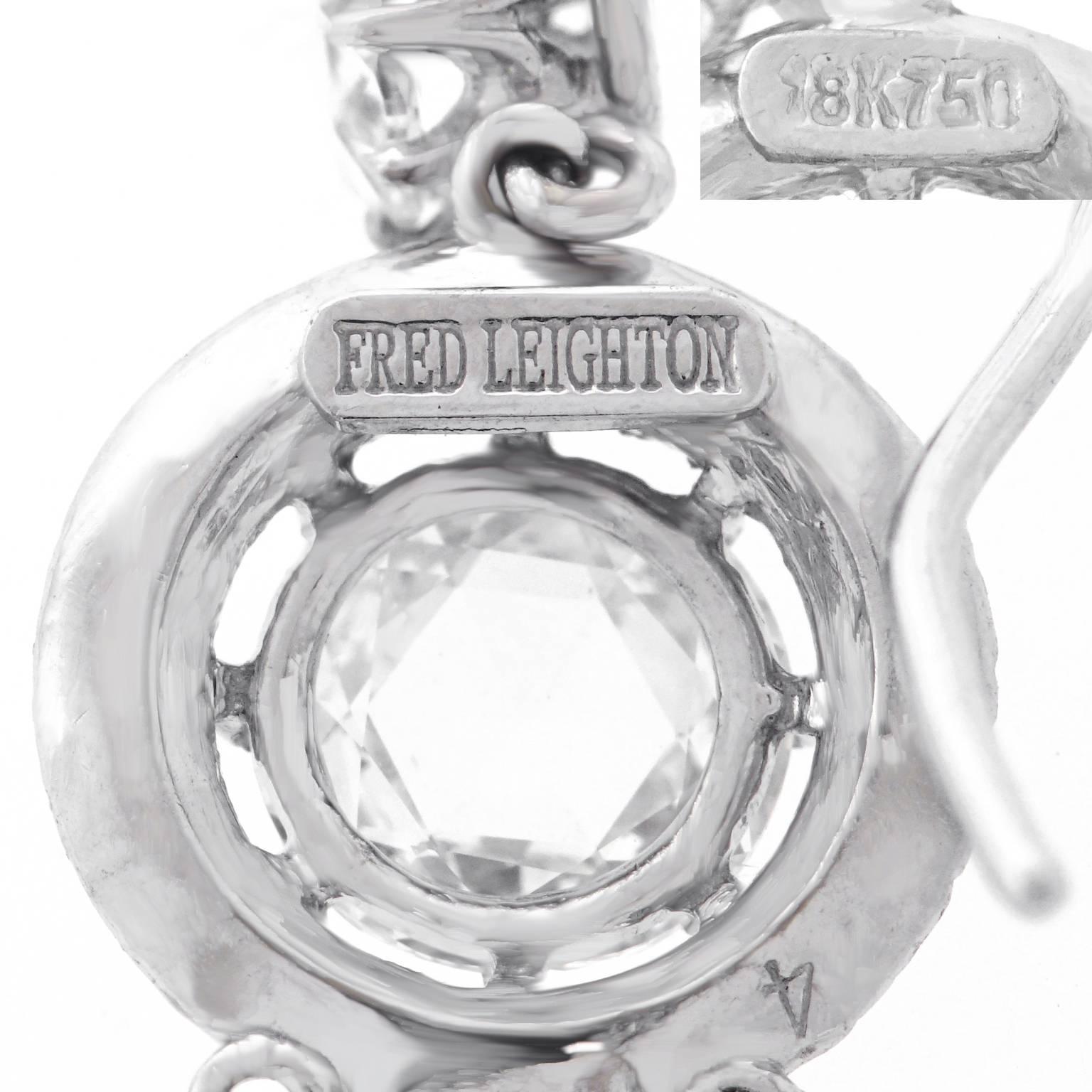 Fred Leighton Diamond Set Gold Chandelier Earrings 1