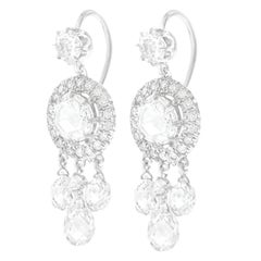 Fred Leighton Diamond Set Gold Chandelier Earrings