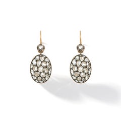 Fred Leighton Rose Cut Diamond Earrings