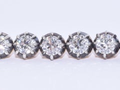 Fred Leighton Runde Diamant Collet Line Armband signiert Fred Leighton