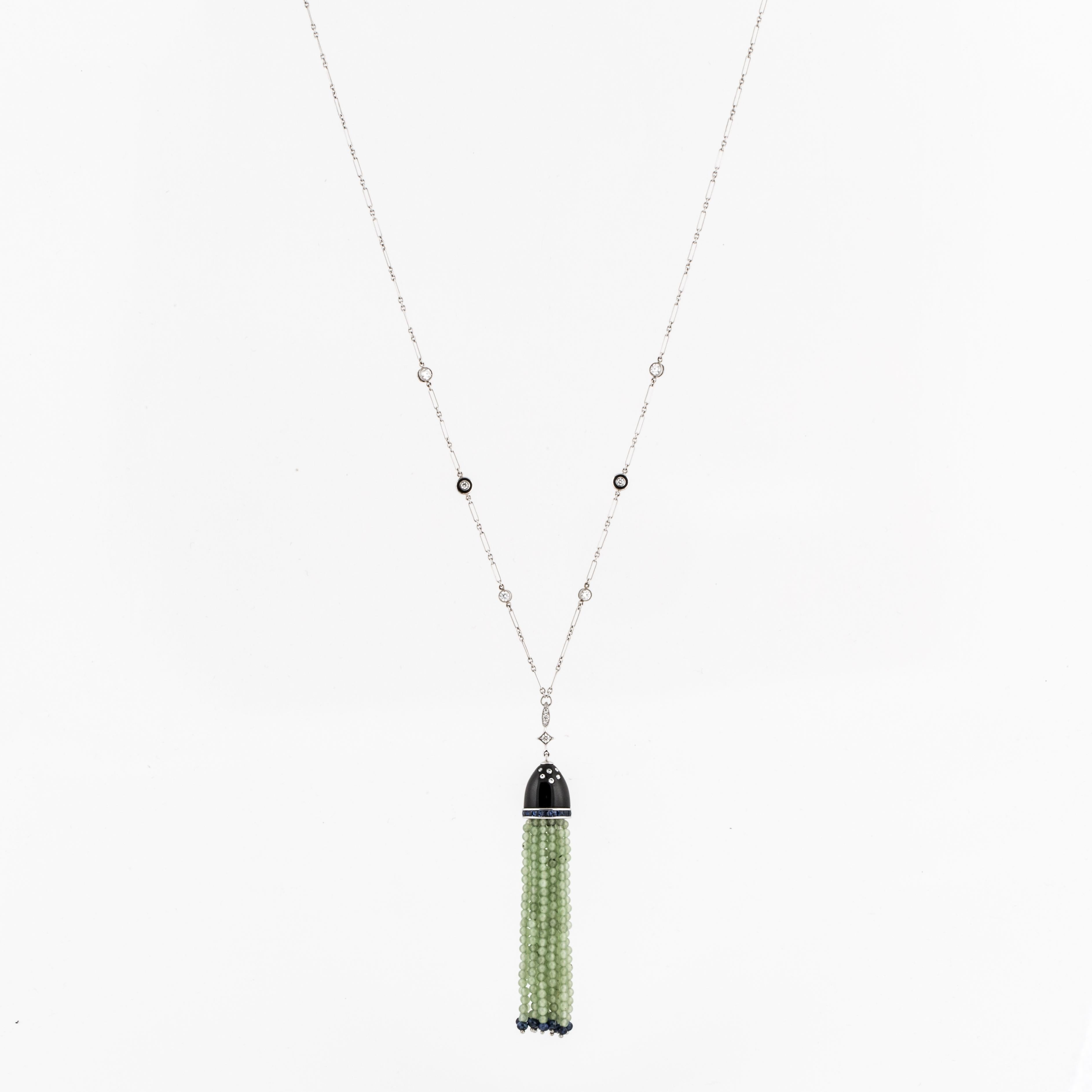 jade tassel necklace