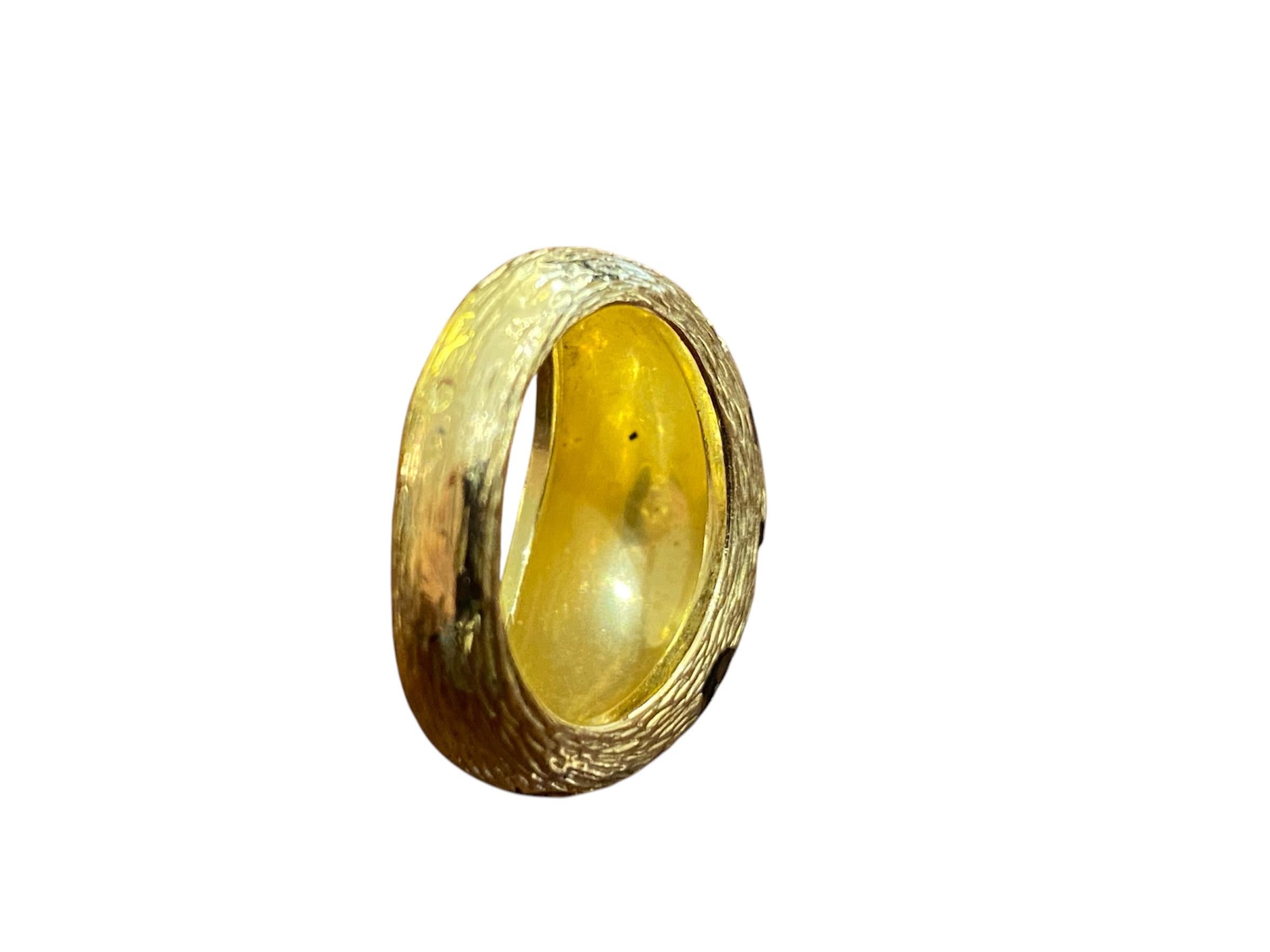 Fred Leopard Ring in Gold and Enamel For Sale 1