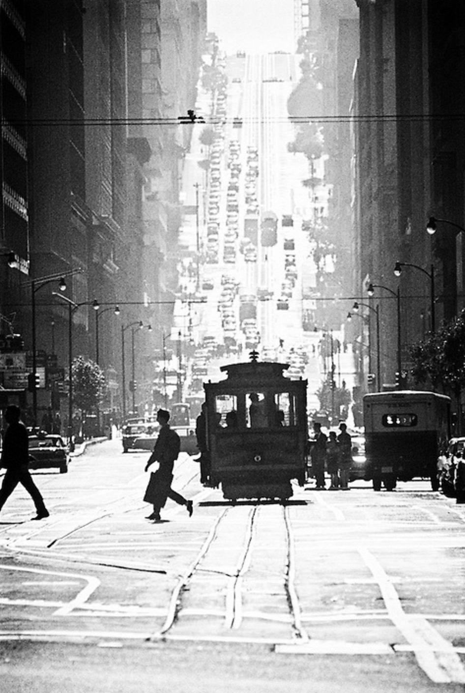 Fred Lyon Black and White Photograph - Cable Car Line, San Francisco