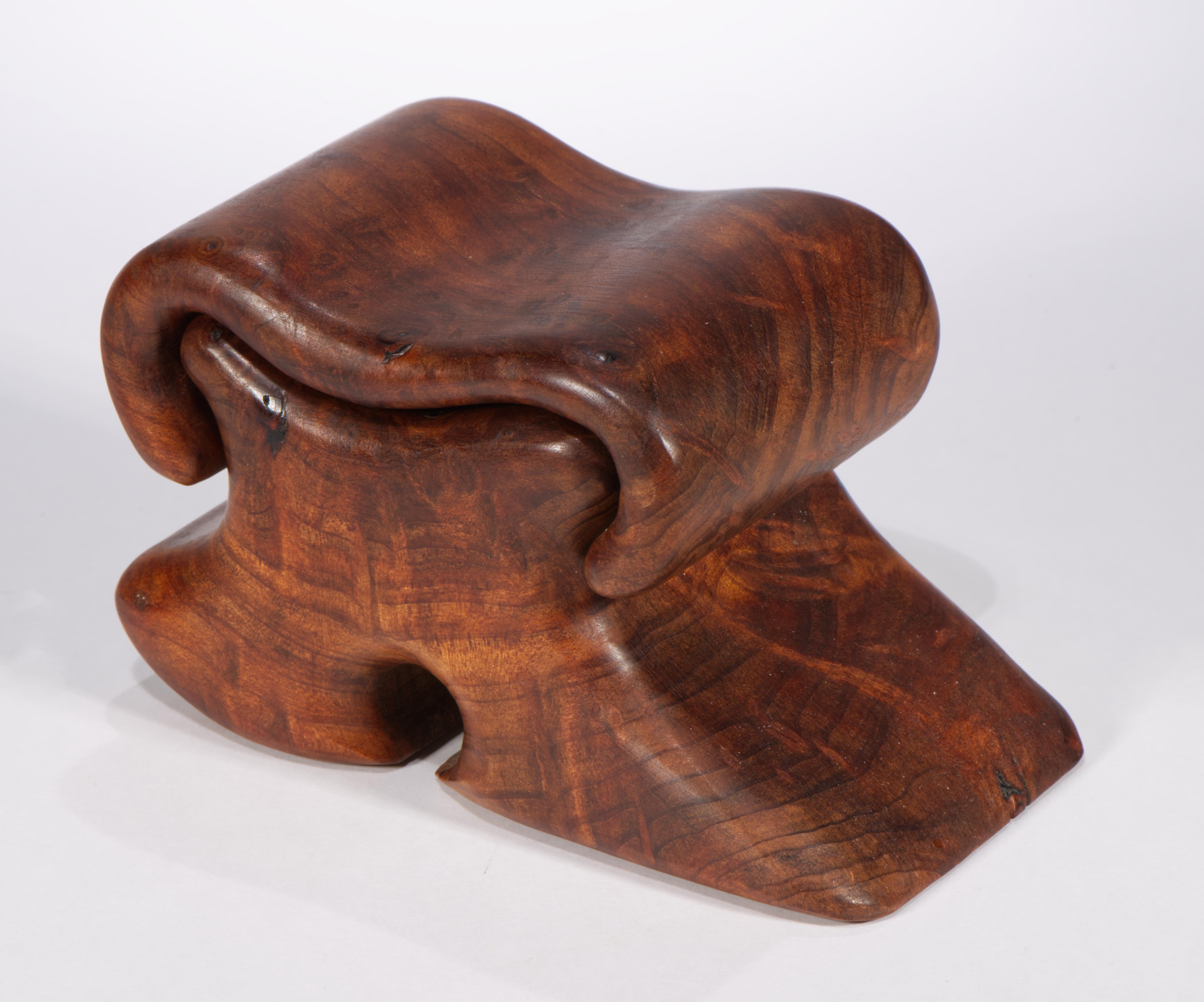 Organic Modern Fred & Marilyn Buss Redwood Burl Box with Sliding Lid For Sale