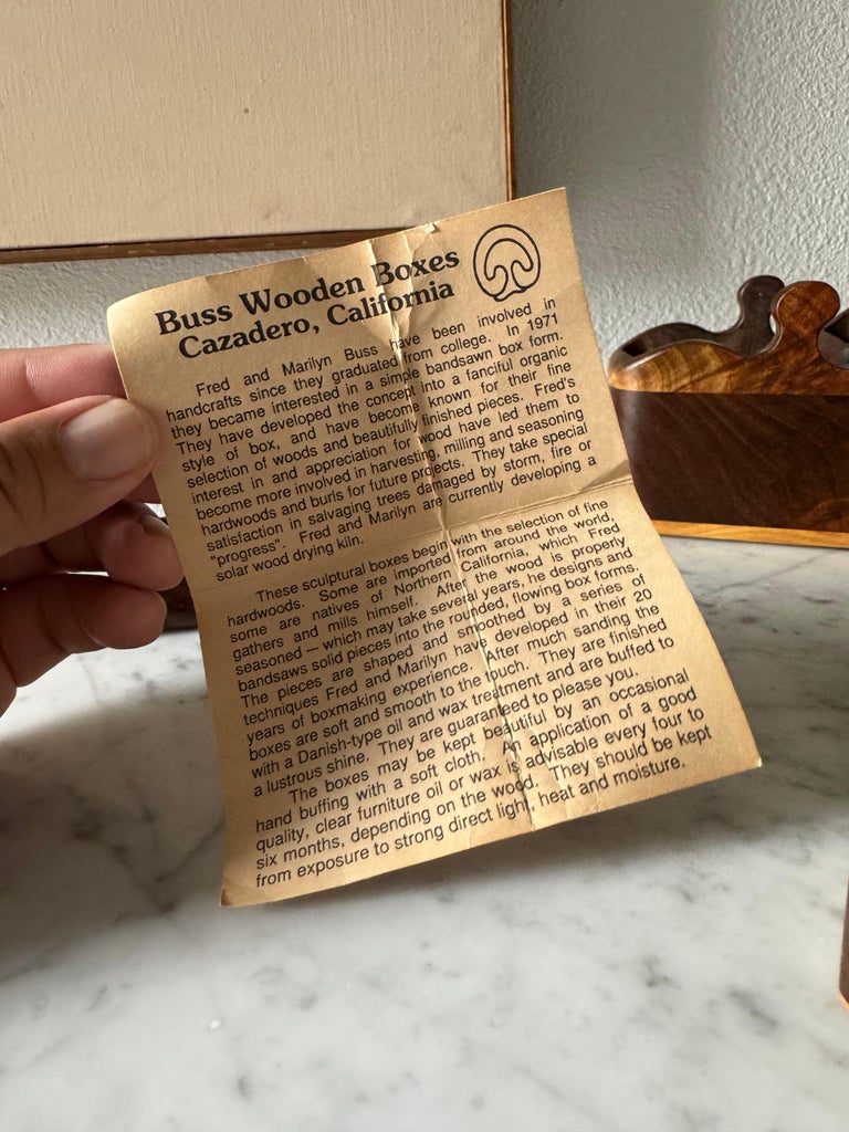 Fred and Marilyn Buss Trinket Puzzle Box, 1970s For Sale at