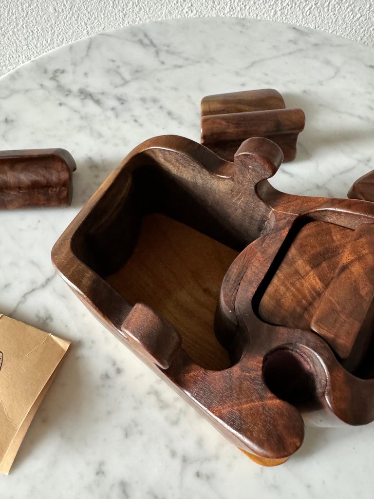 Fred and Marilyn Buss Trinket Puzzle Box, 1970s For Sale at