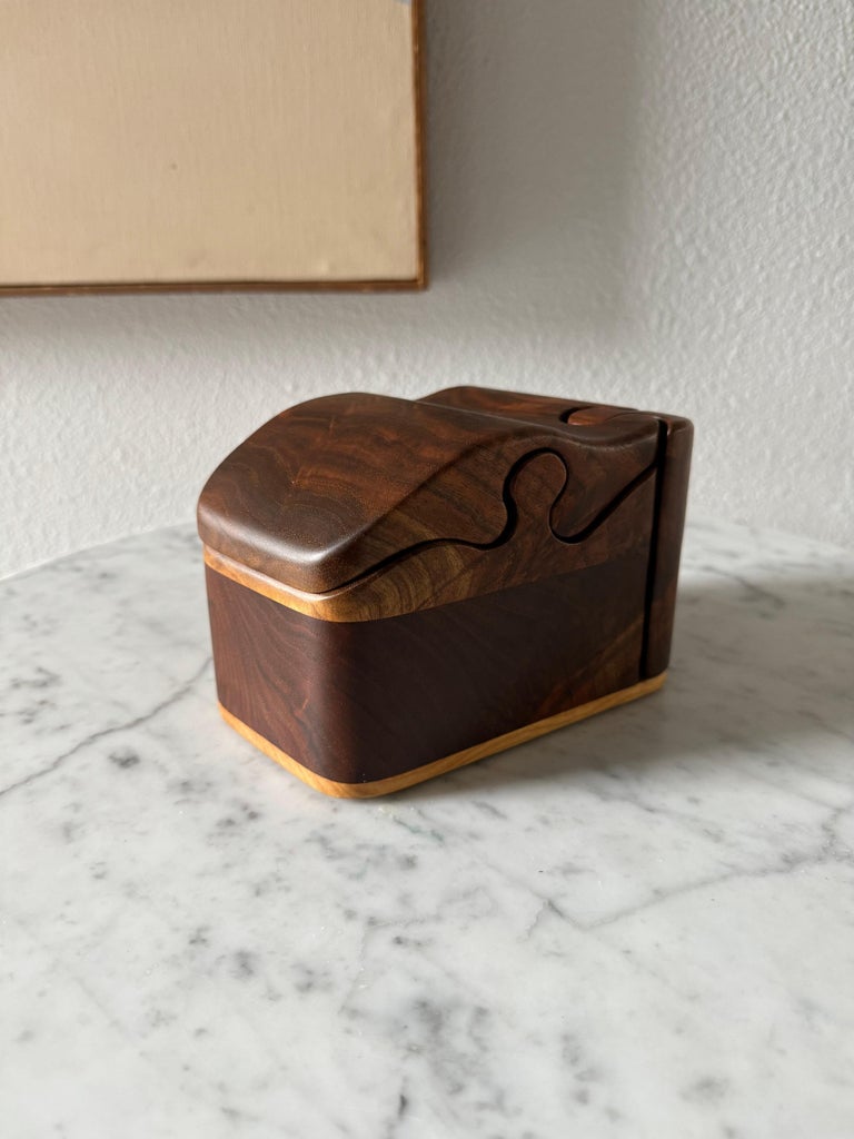 Fred and Marilyn Buss Trinket Puzzle Box, 1970s For Sale at