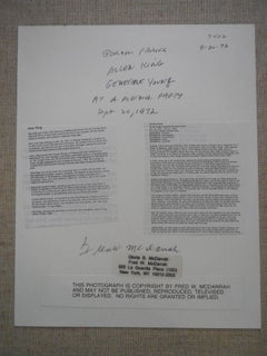 Gordon Parks, Alan King and Genevieve Young Vintage Silver Gelatin photo