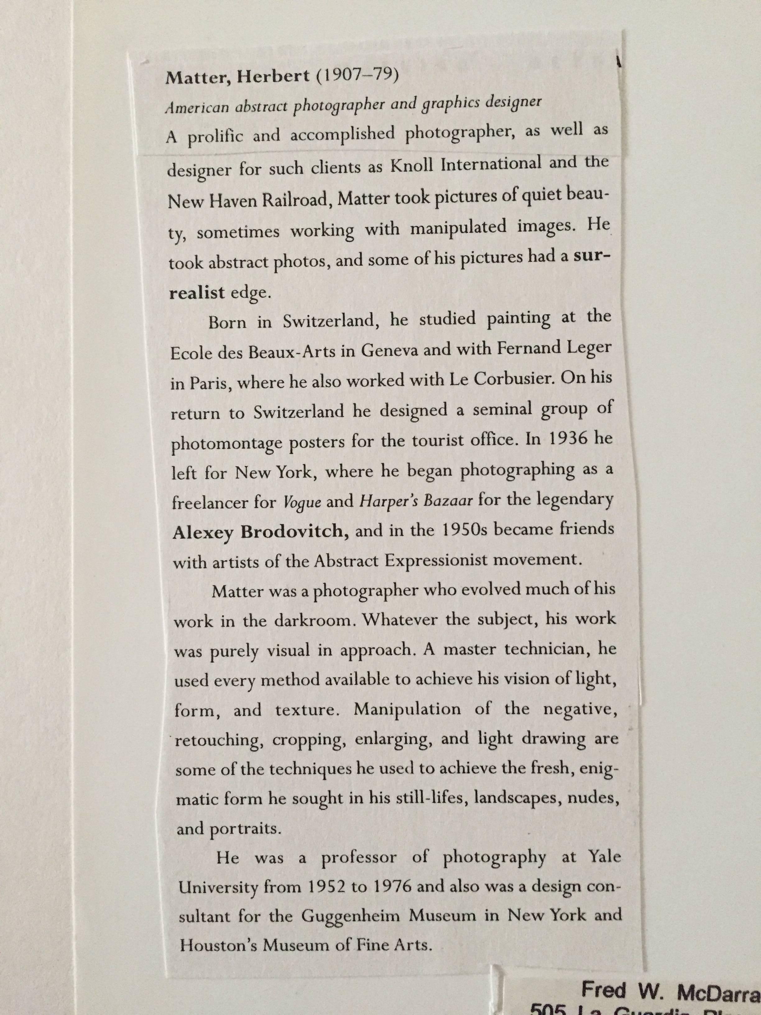 Mercedes Matter née Carles (1913 - décembre 2001) était une peintre et dessinatrice américaine. Son père était le peintre moderniste américain Arthur Beecher Carles, qui avait étudié avec Henri Matisse. Sa mère, Mercedes de Cordoba, était un modèle