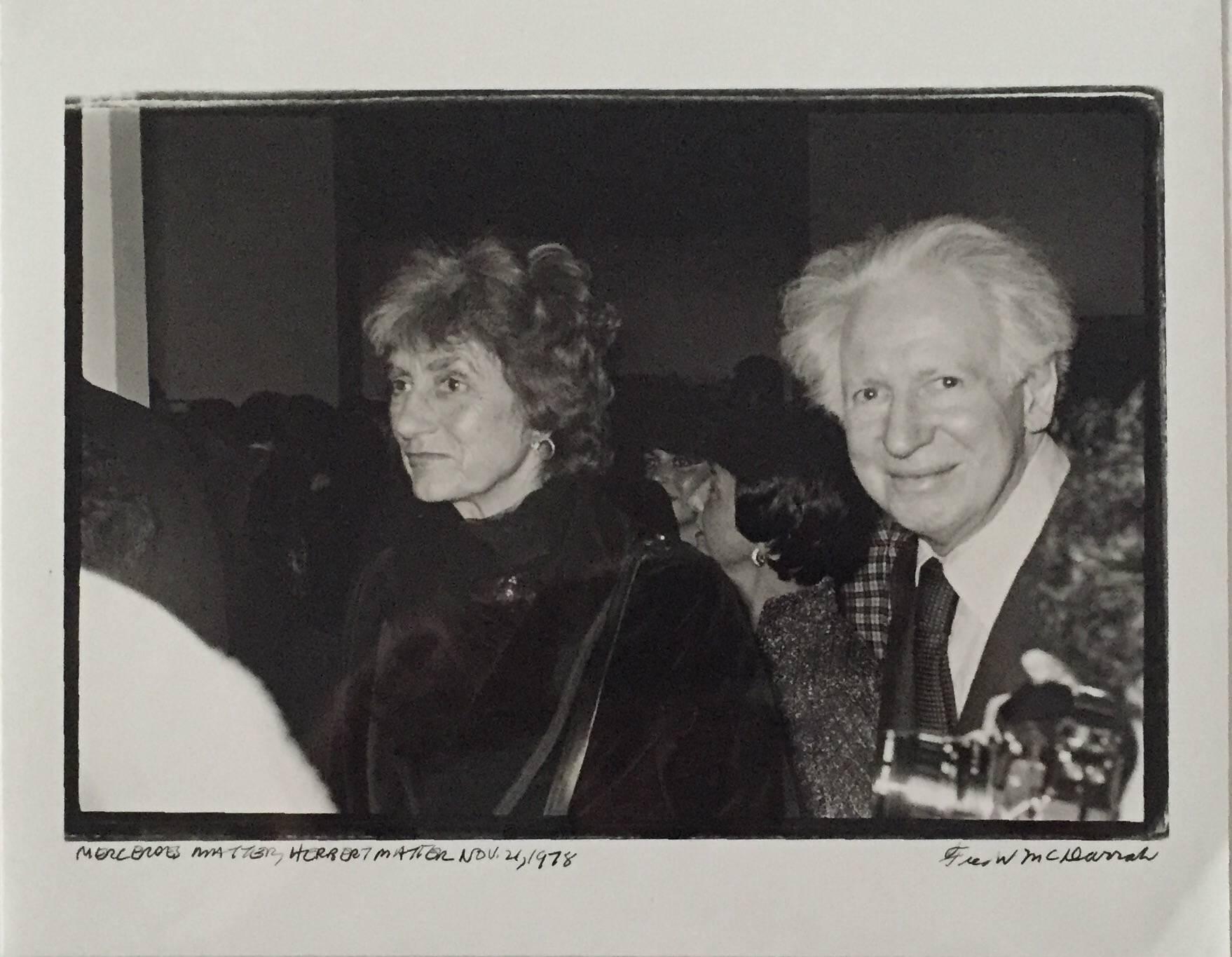 Fred McDarrah Black and White Photograph – Herbert und Mercedes Matter