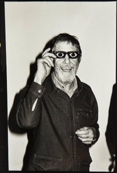 John Cage, 1977, Vintage Silver Gelatin Signed Photograph