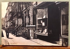 Large Vintage Print Silver Gelatin Signed Photograph Greenwich Village New York