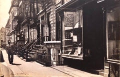 Large Vintage Print Silver Gelatin Signed Photograph Greenwich Village New York