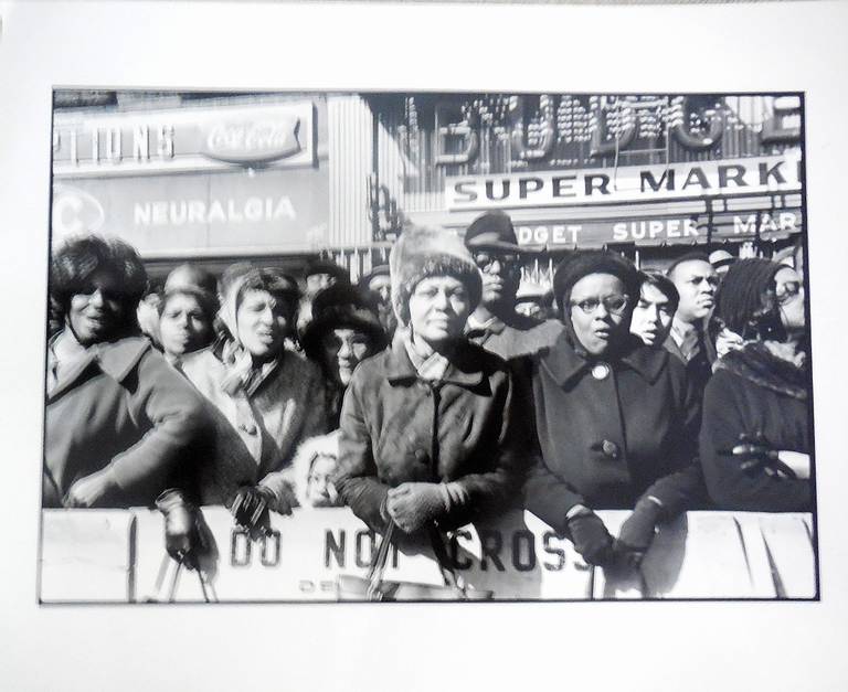 Malcolm X Funeral Signed Vintage Silver Gelatin print For Sale 2