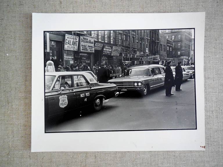 Fred McDarrah Black and White Photograph - Malcolm X Funeral Vintage silver gelatin gelatin photograph