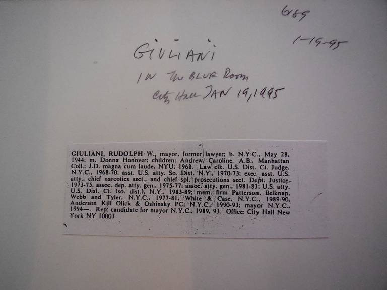 Rudy Giuliani - Black and White Photograph Grigio di Fred McDarrah