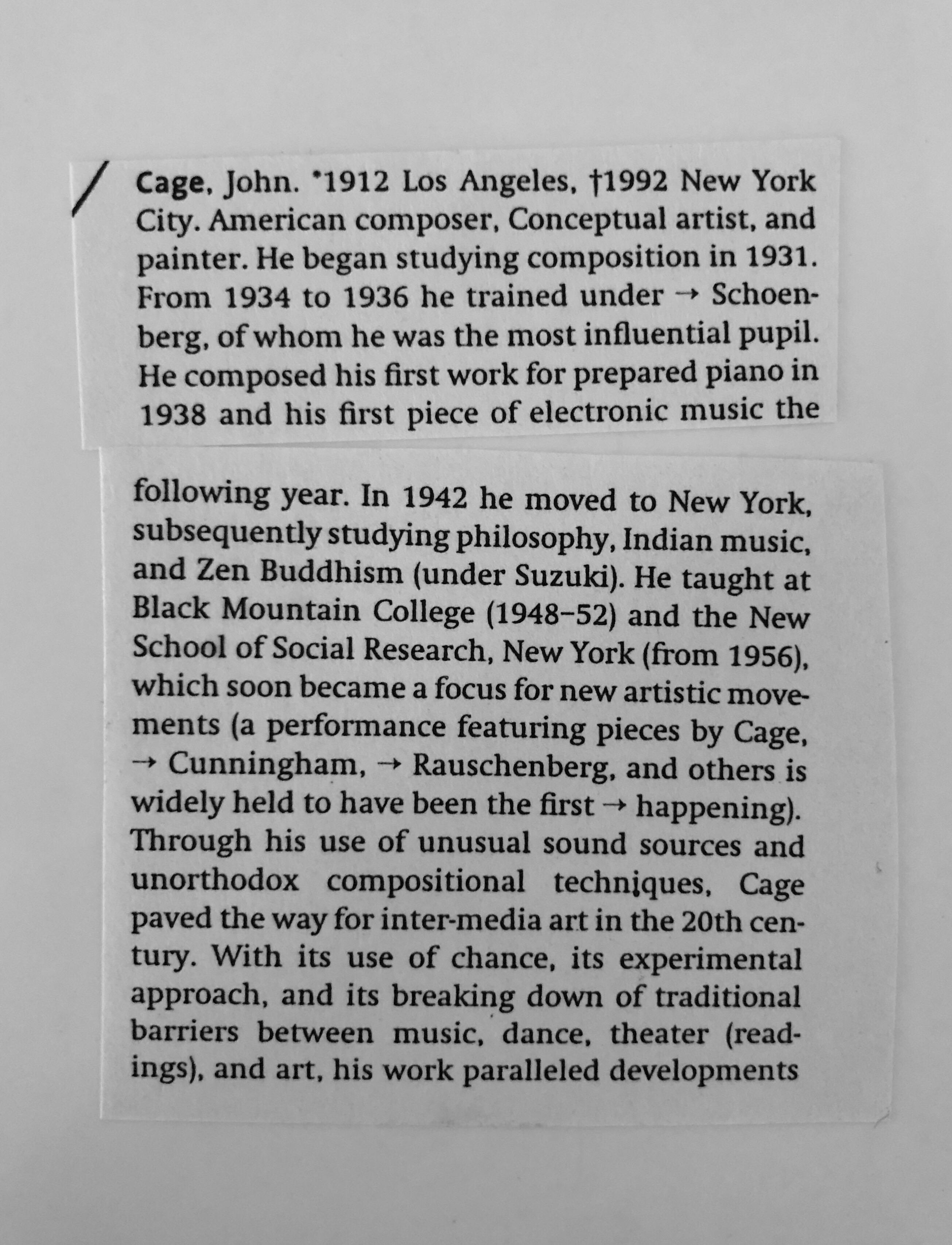 Signed Silver Gelatin Photograph Artist Jasper Johns, Musician John Cage Photo 2