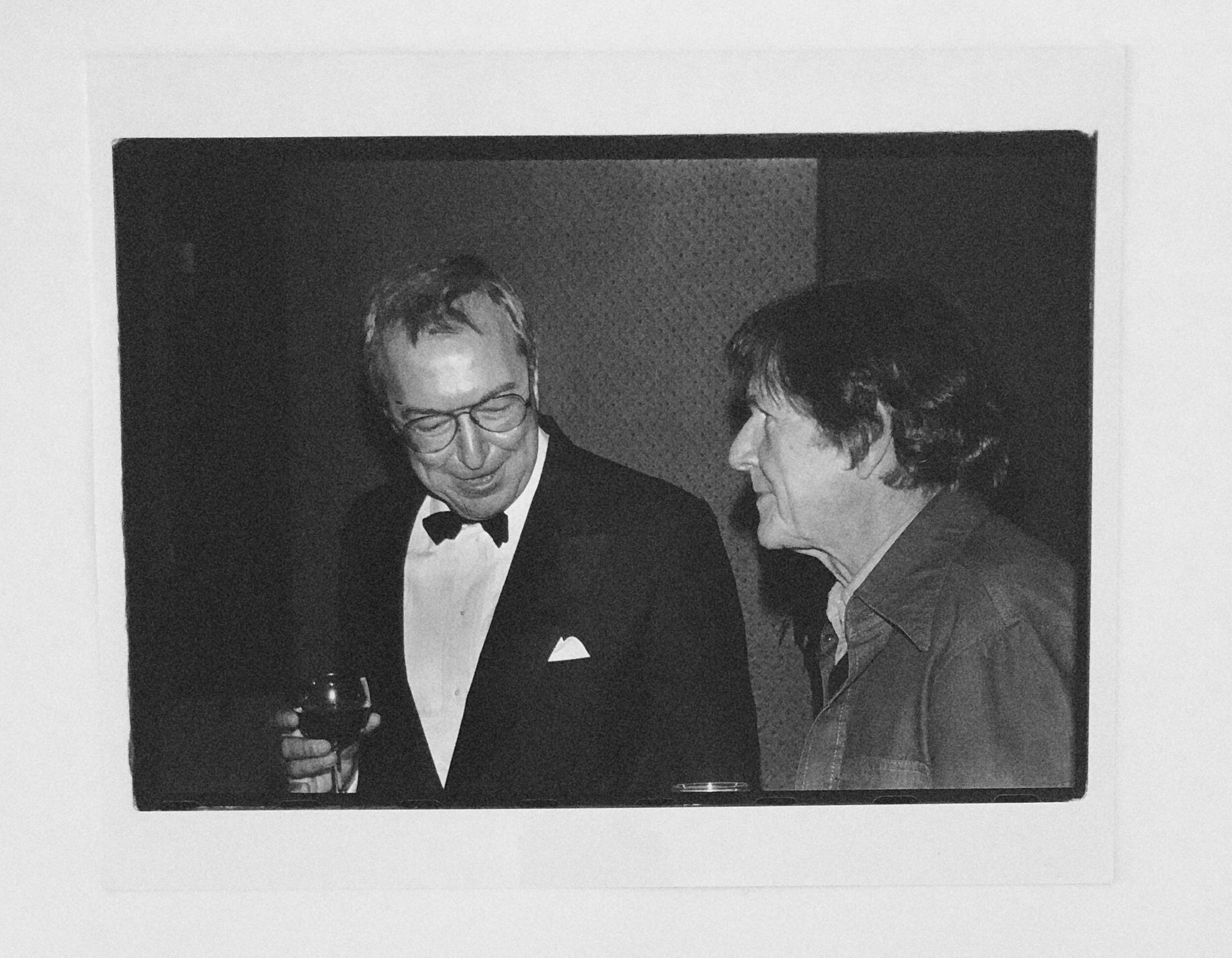 Signed Silver Gelatin Photograph Artist Jasper Johns, Musician John Cage Photo 3