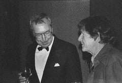 Signed Silver Gelatin Photograph Artist Jasper Johns, Musician John Cage Photo