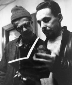 Signed Silver Gelatin Photograph Peter Orlovsky, Herbert Huncke Beatnik Photo