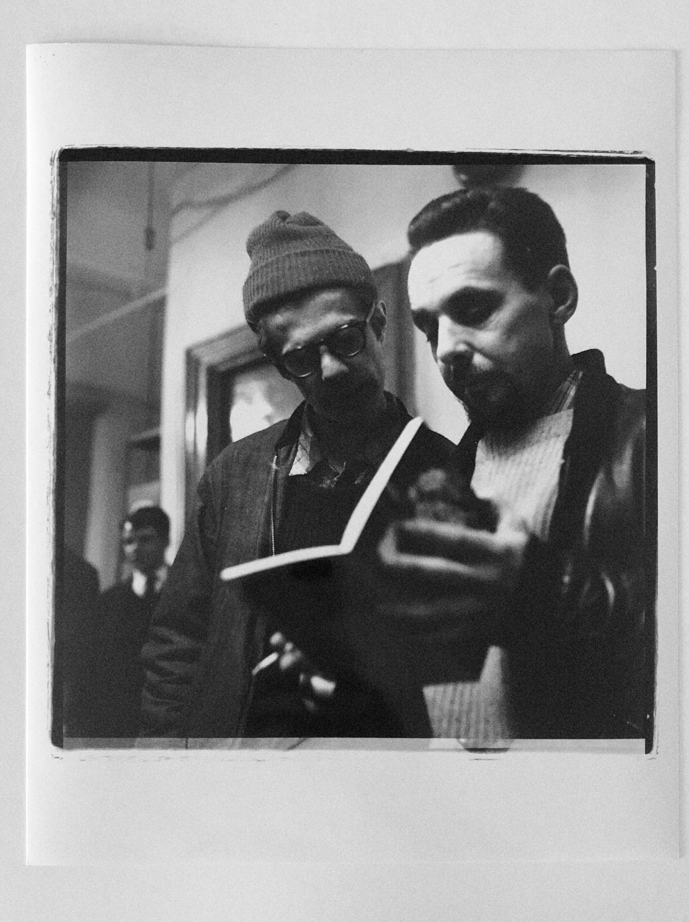 Signed Silver Gelatin Photograph Peter Orlovsky, Herbert Huncke Beatnik Photo - Black Black and White Photograph by Fred McDarrah