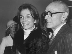 Antique Signed Silver Gelatin Photograph Philip Johnson, Architect, Lee Radziwill, Photo