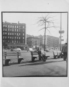 Signed Silver Gelatin Photograph Washington Square Park Architecture Photo NYC