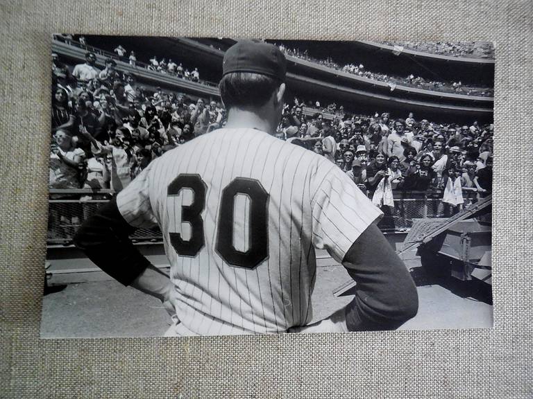 Fred McDarrah Black and White Photograph - Signed Vintage Silver Gelatin Photograph Nolan Ryan