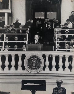 Retro Print Silver Gelatin Signed Photo President Richard Nixon Innaugural